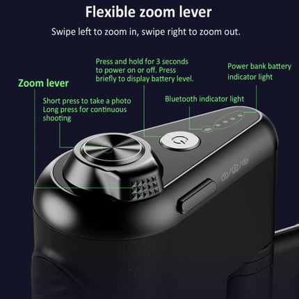 Desiontal Magnetic Phone Shooting Grip Remote Control Shooting Auxiliary Grip, Magnetic Phone Shooting Grip