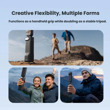 For Insta360 X5/X4 TELESIN Foldable Utility Grip Shooting Handle with Built-in Tripod
