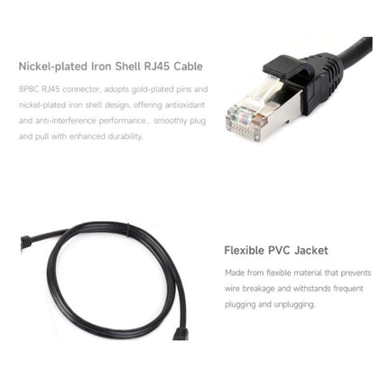 WAVESHARE 1M RJ45 Effective Shielded Network Cable Extension Cable
