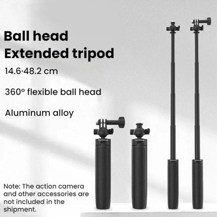 Flymile For DJI / GoPro / Insta360 Selfie Sticks Extension Tripods, 1/4 inch Version, Two-prong Version