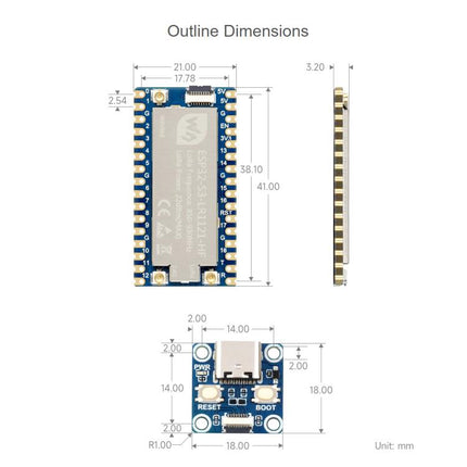 Waveshare ESP32-S3 LoRa Development Board With LR1121 3rd-Gen RF Chip, HF Version, LF Version, HF Kit, LF Kit