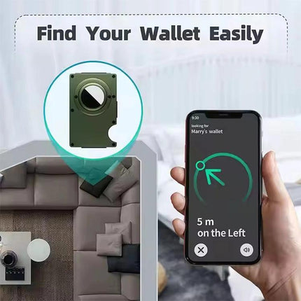For AirTag 2nd Gen / AirTag 1st Gen Metal Card Holder RFID Blocking Wallet