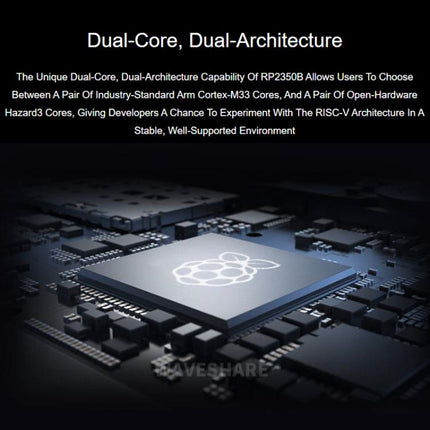 WAVESHARE RP2350 High-Performance Microcontroller Development Board Features 1.46-Inch Round Touchscreen Display, 32868