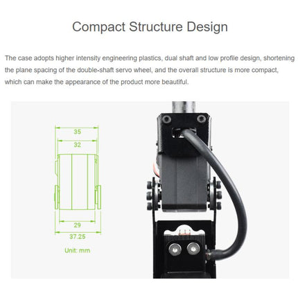 WAVESHARE High-Precision High-Torque 360-Degree Magnetic Encoder Serial Bus Servo Motor, 33014