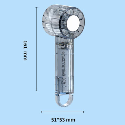USB Charging Mirror Fan Outdoor Handheld Mini Fan With Carabiner Clip