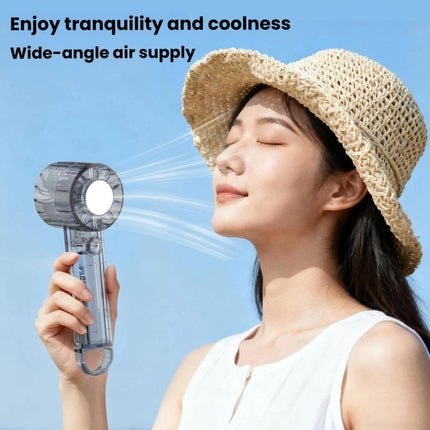USB Charging Mirror Fan Outdoor Handheld Mini Fan With Carabiner Clip