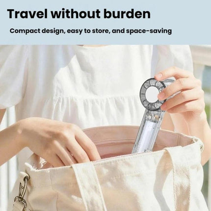 USB Charging Mirror Fan Outdoor Handheld Mini Fan With Carabiner Clip