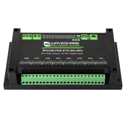 WAVESHARE RP2350 Industrial Control Board 8-Channel Network Relays Based On RP2350 Main Controller, 32451, 32452
