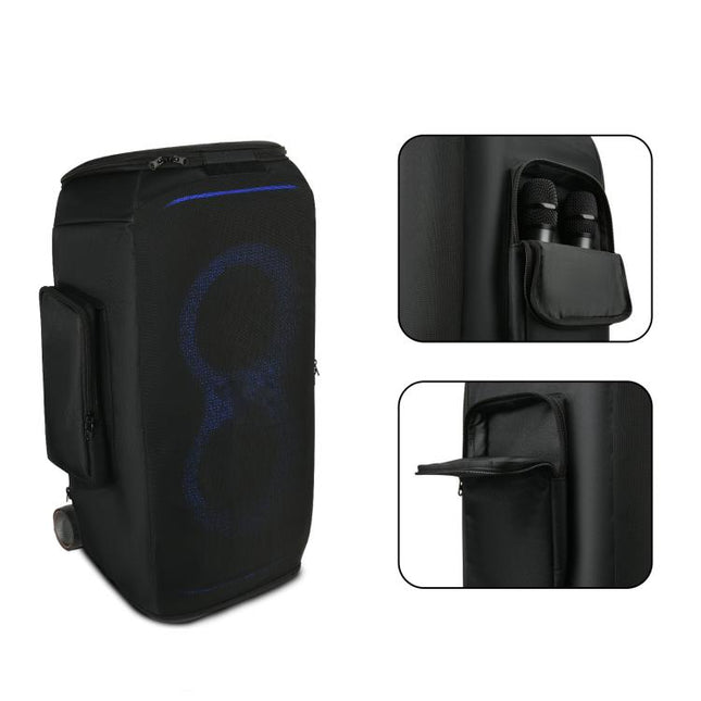 For JBL Partybox Stage 320 Speaker Upgraded Cover with Dual Side Pockets Nylon Mesh Case, Upgraded Cover