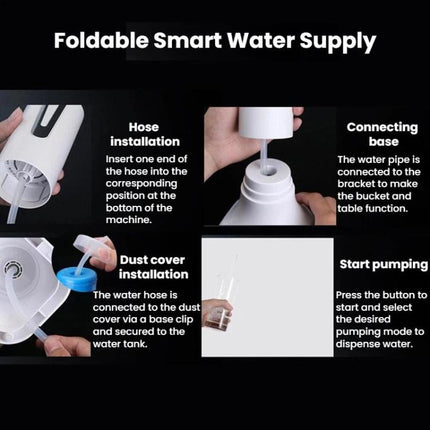 Electric Foldable Water Pump For Bottled Water Household Intelligent Water Dispenser, No Base, With Base