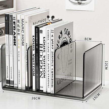 Acrylic Bookends & Document Holder Desktop Book Organizer For Office