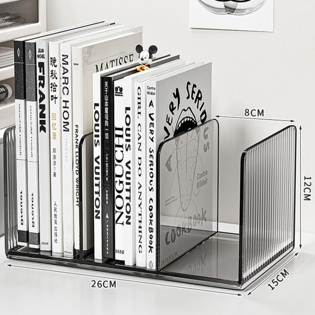 Acrylic Bookends & Document Holder Desktop Book Organizer For Office