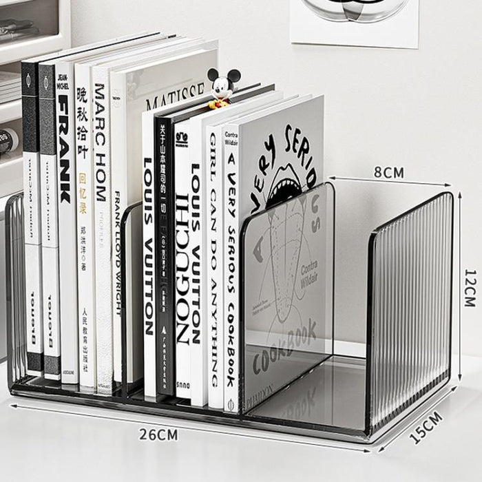 Acrylic Bookends & Document Holder Desktop Book Organizer For Office