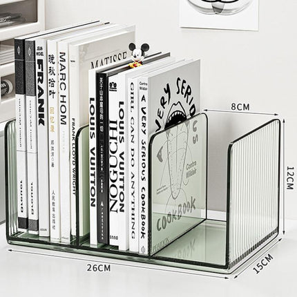 Acrylic Bookends & Document Holder Desktop Book Organizer For Office