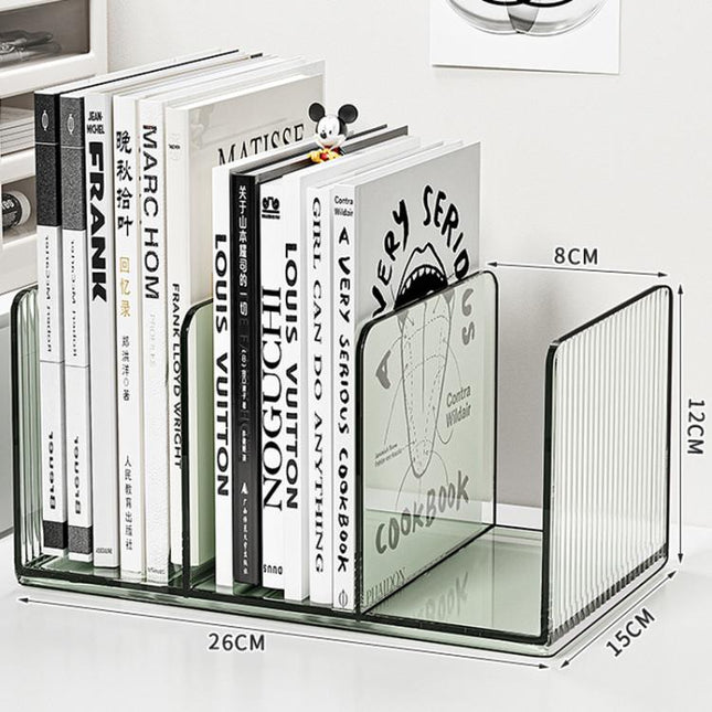 Acrylic Bookends & Document Holder Desktop Book Organizer For Office