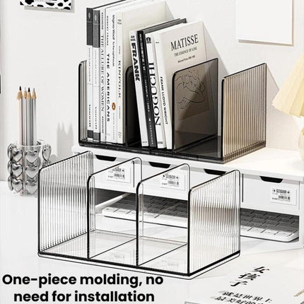 Acrylic Bookends & Document Holder Desktop Book Organizer For Office