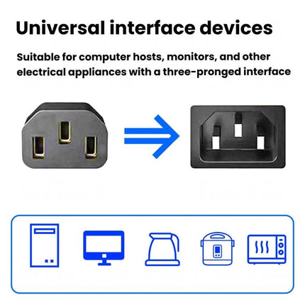 1.5m Pure Copper Power Cable 3 Pin 0.75 Square Computer Monitor Display Cable, 1.5m x 0.75