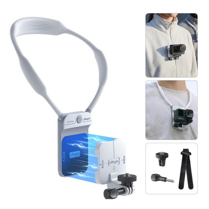 AMagisn Invisible Magnetic Neck Mount For First-Person View Vlogging Compatible With GoPro/Insta360/Smartphones