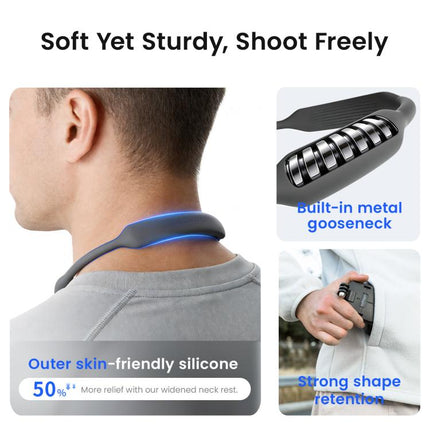 AMagisn Invisible Magnetic Neck Mount For First-Person View Vlogging Compatible With GoPro/Insta360/Smartphones
