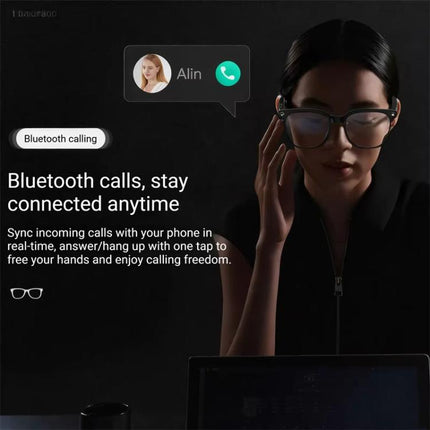 M02S Smart Glasses with 8MP HD Camera, 1080P Video, AI Voice Assistant, Recording, Translation, Transparent, Sunglasses, Photochromic, Transparent+Sunglasses, Transparent+Photochromic