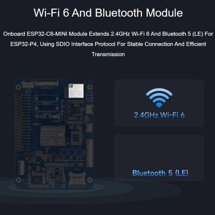Waveshare ESP32-P4-WIFI6 HMI All-In-One Touch Display Development Board 10-Point Touch, 7 inch, 8 inch, 10.1 inch