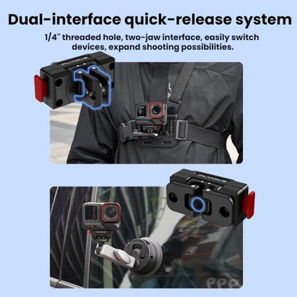 For Insta360 Ace Pro 2 / X5 Flymile Magnetic Extendable Rotating Quick-Release Base