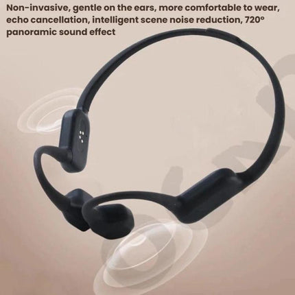 Bone Conduction Hearing Aid Bluetooth Integrated Unit Built-in Microphone, Dark Gray