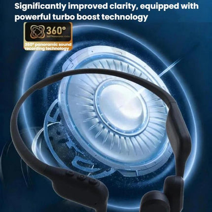 Bone Conduction Hearing Aid Bluetooth Integrated Unit Built-in Microphone, Dark Gray