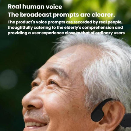 Bone Conduction Hearing Aid Bluetooth Integrated Unit Built-in Microphone, Dark Gray