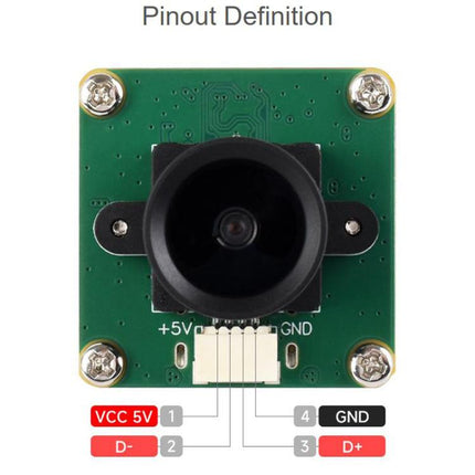 OS05A10 5MP USB Camera Supports USB2.0 Type-C Port And SH1.0 4PIN Header, 33123
