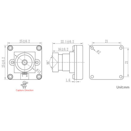 OS05A10 5MP USB Camera Supports USB2.0 Type-C Port And SH1.0 4PIN Header, 33123