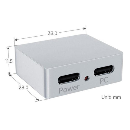 Type-C Power And Signal Splitter CNC Aluminum Alloy Case With Indicator, Waveshare 33502