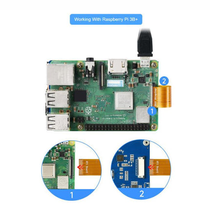 For Raspberry Pi WAVESHARE 3.5 inch DSI Capacitive Touch Display 5-Point Touch 480x800 Pixels IPS Display Panel