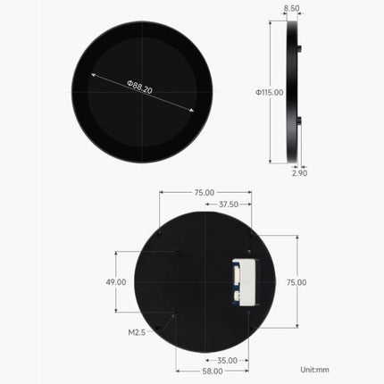 Waveshare DSI Round Capacitive Touch Display IPS Display Panel 10-Point Touch, 3.4 inch, 4 inch