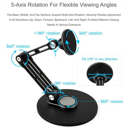 WAVESHARE Portable Monitor Magnetic Adjustable Stand, Compatible With 4-18.5 inch Monitors, Magnetic 4-18.5 inch Monitors