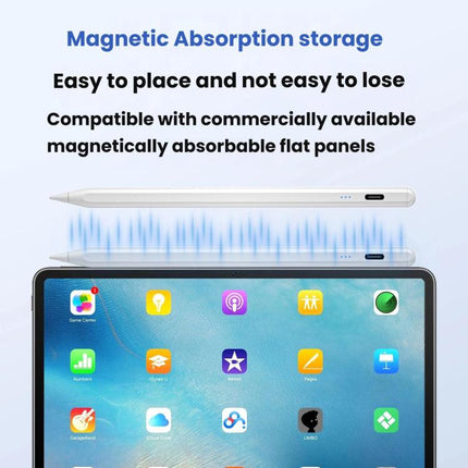For IPad 2018 Or Later Three-LED Power Indicator Anti-Misclick Tilt-Sensitive Pressure-Sensitive Active Capacitive Stylus