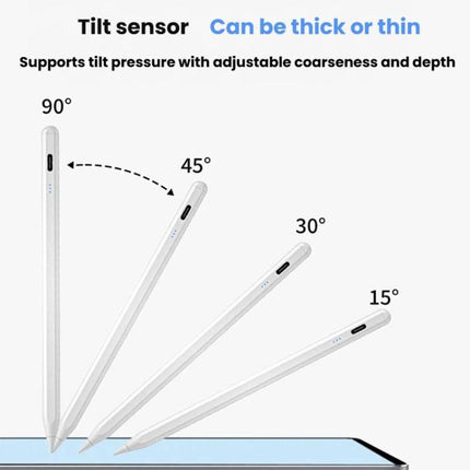 For IPad 2018 Or Later Three-LED Power Indicator Anti-Misclick Tilt-Sensitive Pressure-Sensitive Active Capacitive Stylus