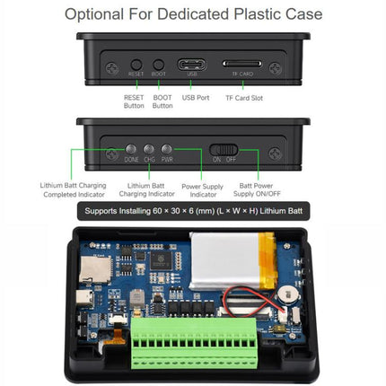 WAVESHARE RP2350 4.3inch Capacitive Touch Display Development Board, Without Case, With Plastic Case