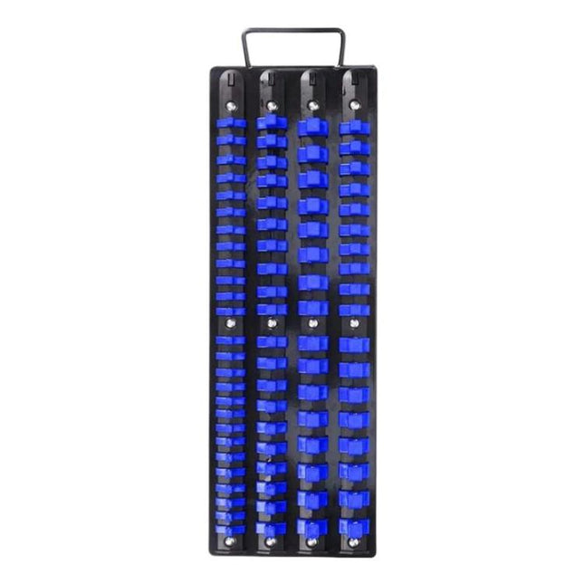 Portable Socket Storage Holder With Handle For 1/4, 3/8, 1/2 Inch Drive Sockets