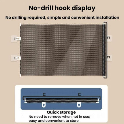 Anti-Jump Retractable Pet Gate Pet Barrier Anti-Escape Door Panel For Cats, 40 x 125cm, 45 x 125cm, 50 x 125cm, 58 x 125cm, 68 x125cm, 75 x 140cm, 85 x 140cm