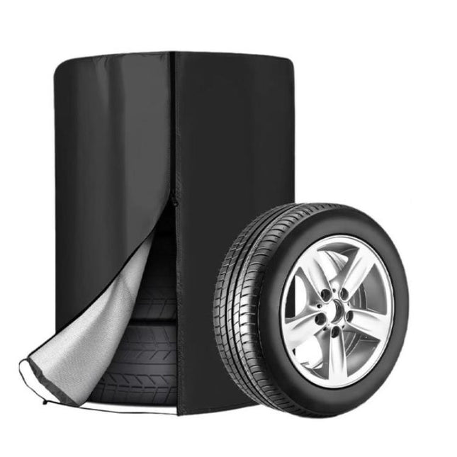 Universal Dust Proof Tire Shield Protective Tarp for Vehicle's 4 Tires Waterproof 420D Oxford Fabric, D65xH90cm, D73xH110cm, D85xH120cm