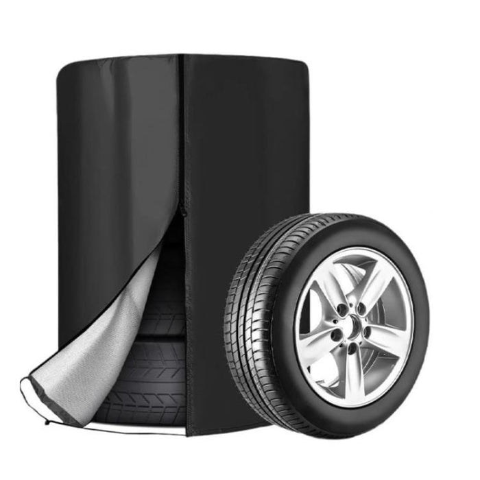Universal Dust Proof Tire Shield Protective Tarp for Vehicle's 4 Tires Waterproof 420D Oxford Fabric, D65xH90cm, D73xH110cm, D85xH120cm