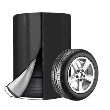 Universal Dust Proof Tire Shield Protective Tarp for Vehicle's 4 Tires Waterproof 420D Oxford Fabric, D65xH90cm, D73xH110cm, D85xH120cm