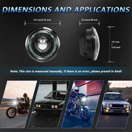 5.75-Inch High-Power Motorcycle Starry Sky Flowing Aperture Cut-Line Headlight, R25