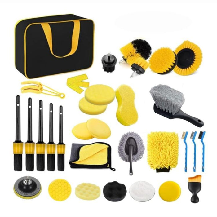 Car Cleaning Kit Car Wash Supplies Including Towel Sponge Brush, 32pcs / Set