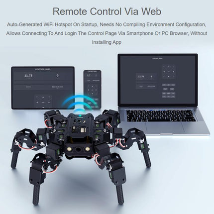 WAVESHARE Self-Balancing Controlled Bionic Hexapod Robot ESP32 Open Source