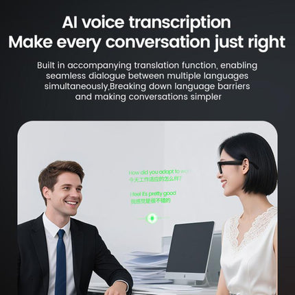 Smart Glasses Support 8MP Video Recording Electrochromic Lenses & AI Translation, E02C