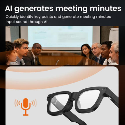 Smart Glasses Support 8MP Video Recording Electrochromic Lenses & AI Translation, E02C