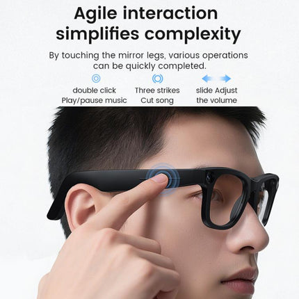 Smart Glasses Support 8MP Video Recording Electrochromic Lenses & AI Translation, E02C