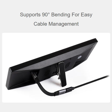 WAVESHARE USB4 V2.0 Type-C Extension Cable 80Gbps High-Definition Video Transmission, Straight Head, 90-Degree Bend Head